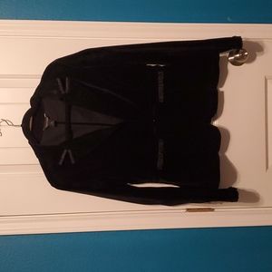 WHBM Black Velvet Blazer